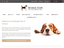 Tablet Screenshot of beagleclubvictoria.com